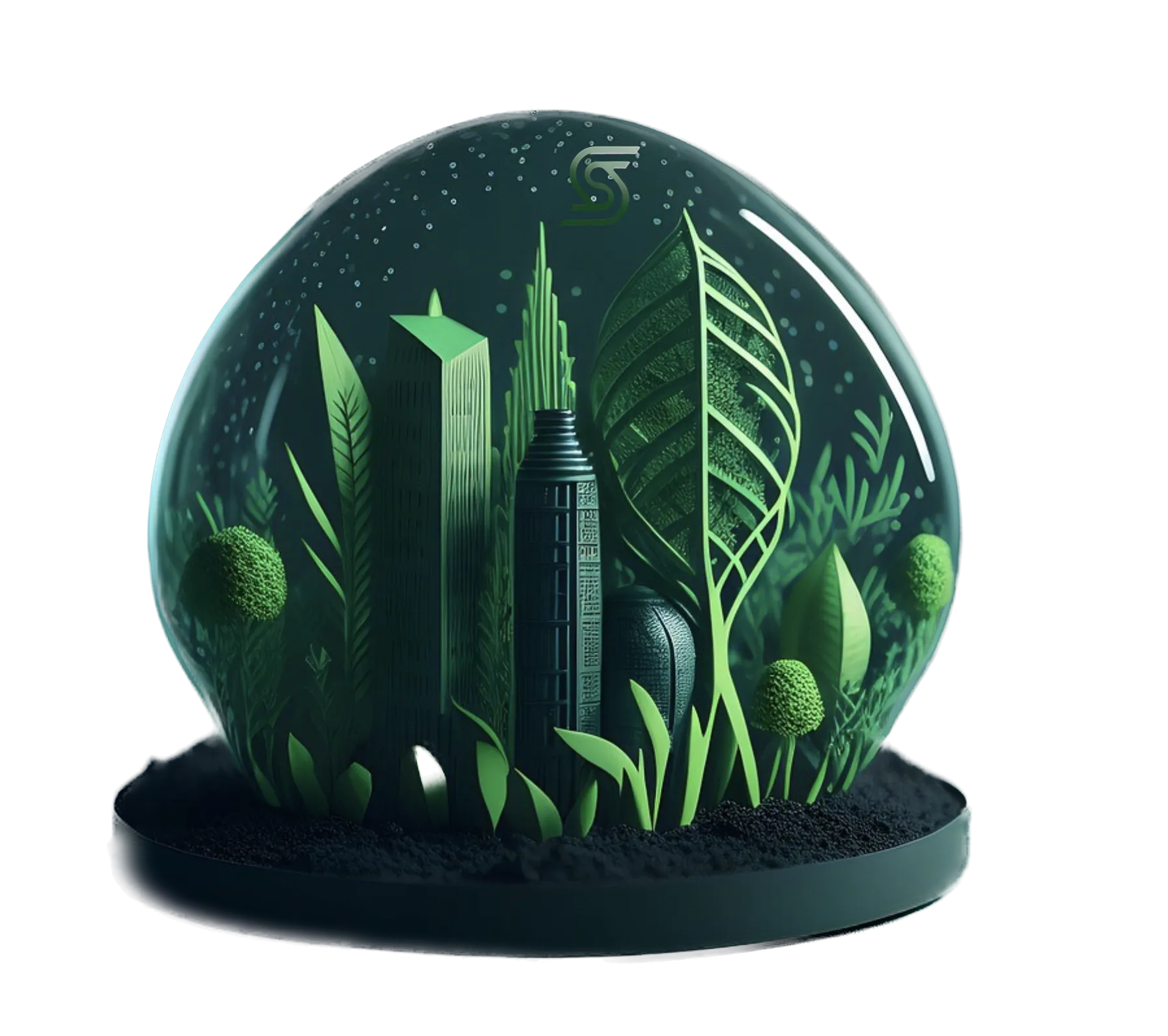 globe with logo for home page